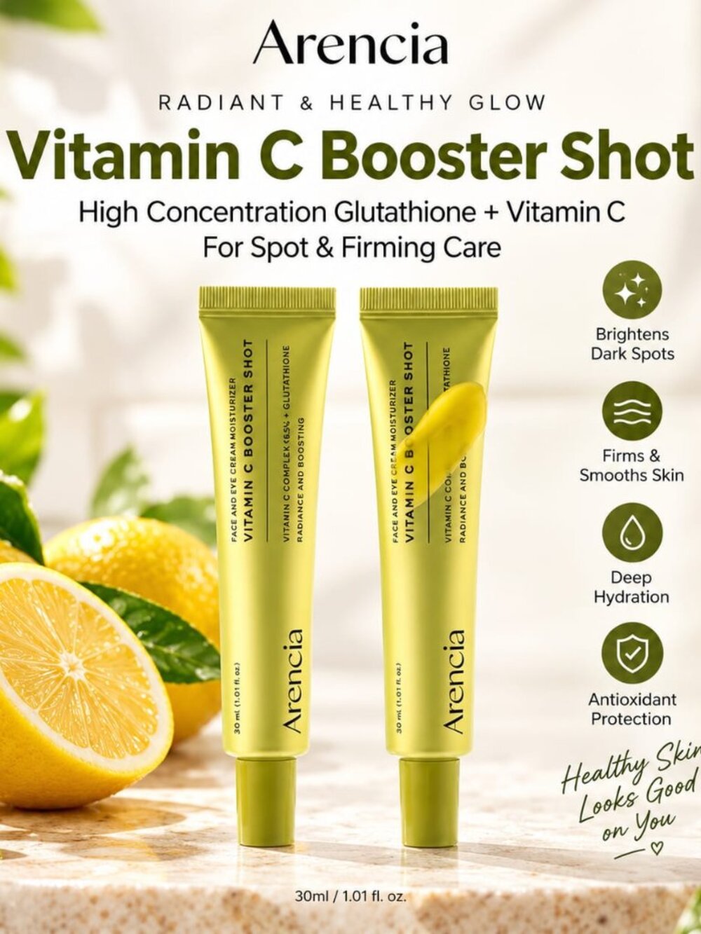 Arencia Vitamin C Booster Shot Serum (30ml) – Brightening & Radiance-Enhancing F